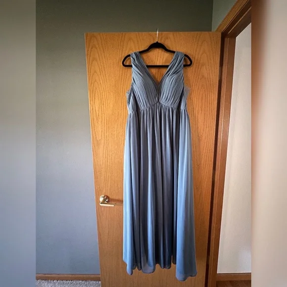 princess polly baby blue dress Bluish Grey Bridesmaid Dress main image 0